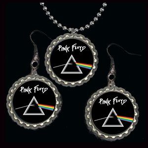 COPY - Pink Floyd Inspired necklace and earrings set